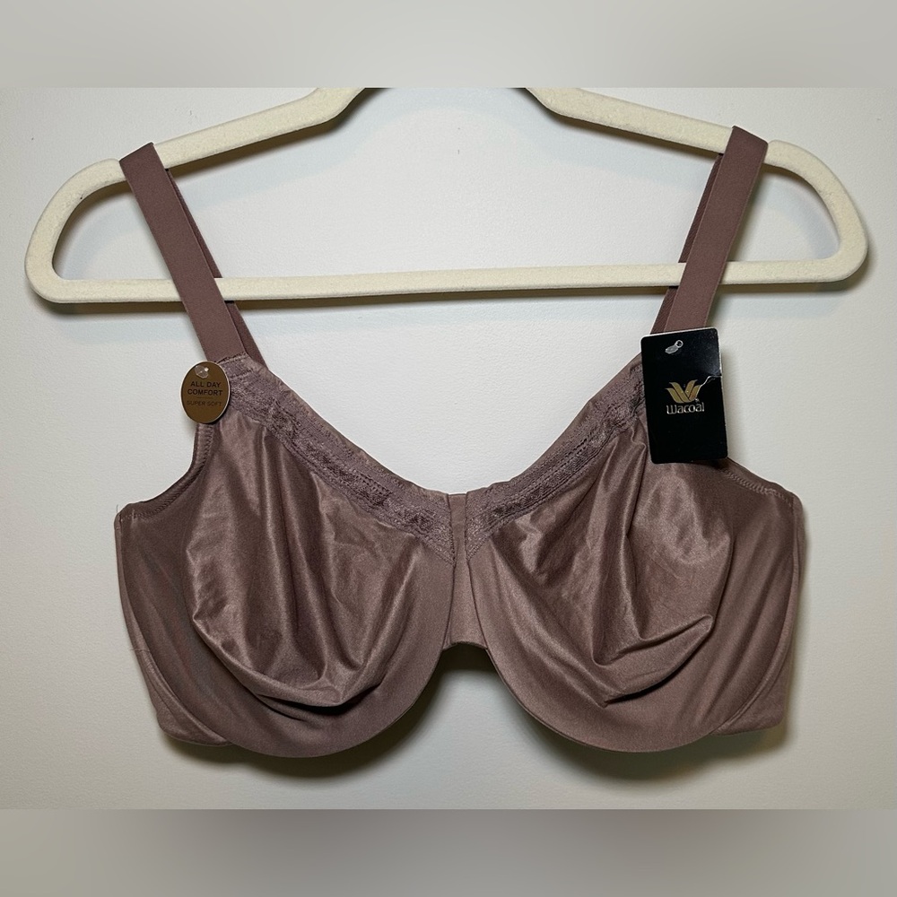 NWT Wacoal 40DD All Day Comfort Underwire Bra 855213 Taupe Brown‎ plus size